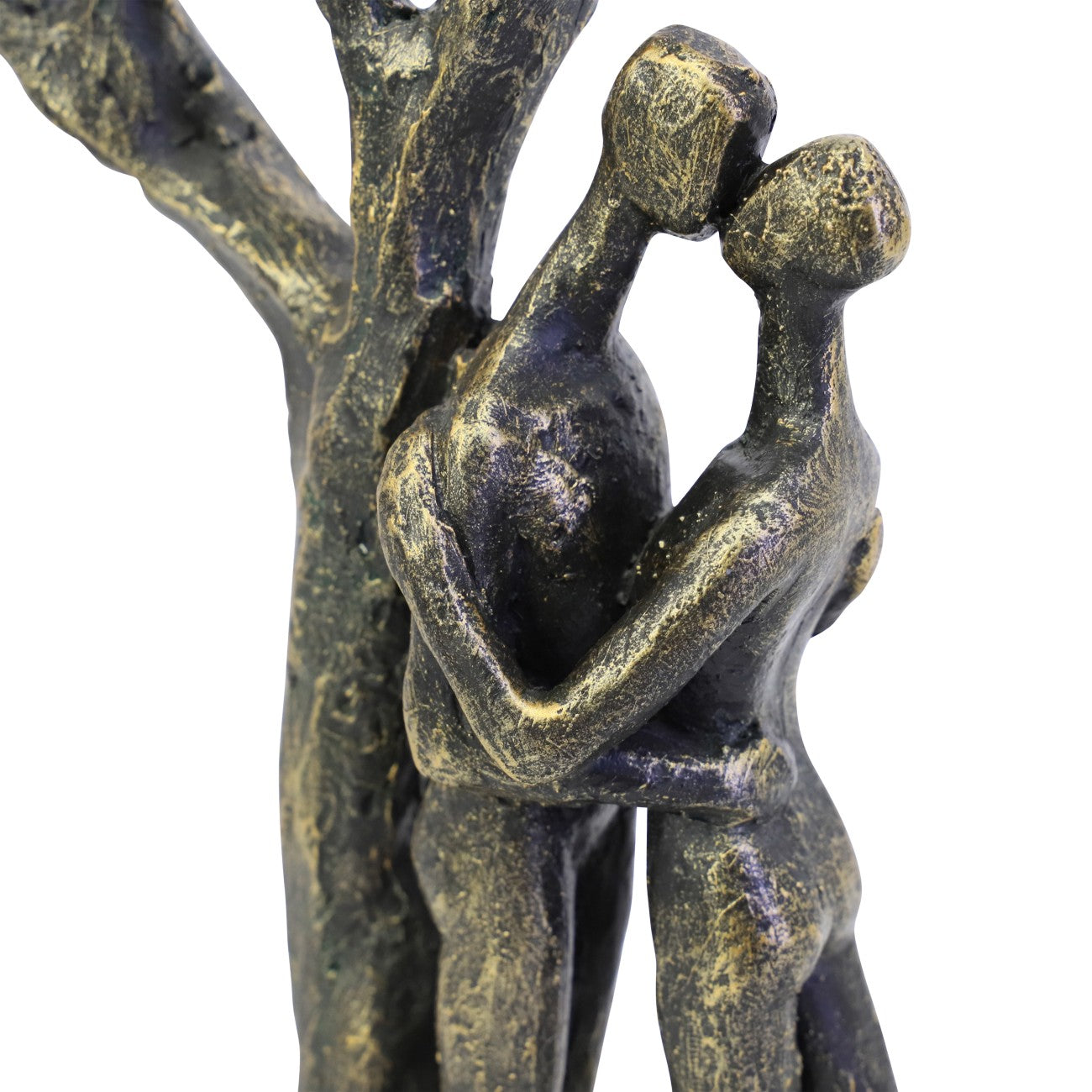 Antique Bronze Loving Couple Tree Light Sculpture LED